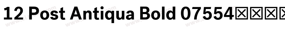 12 Post Antiqua Bold 07554字体转换